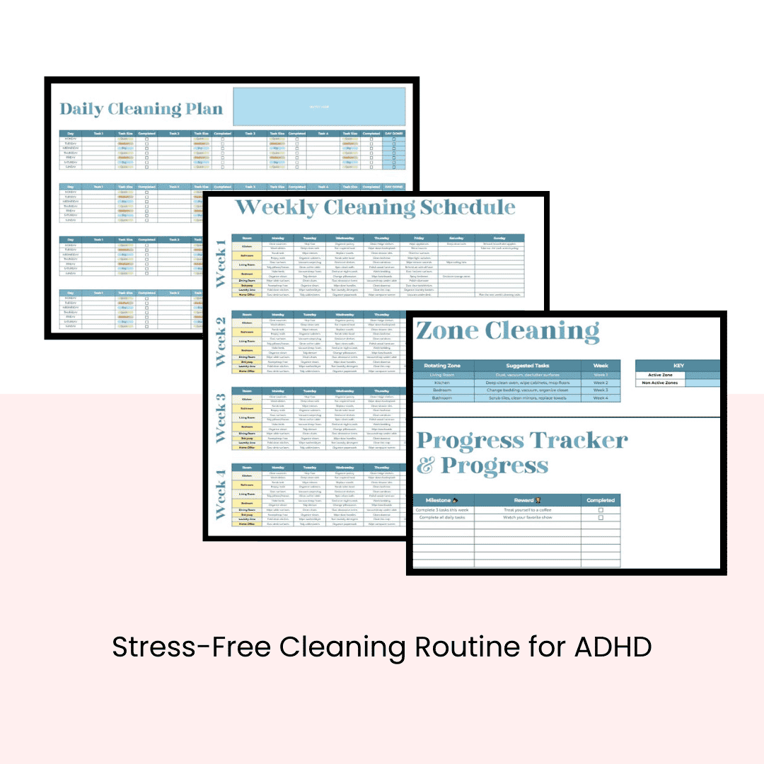 ADHD Cleaning Planner Images