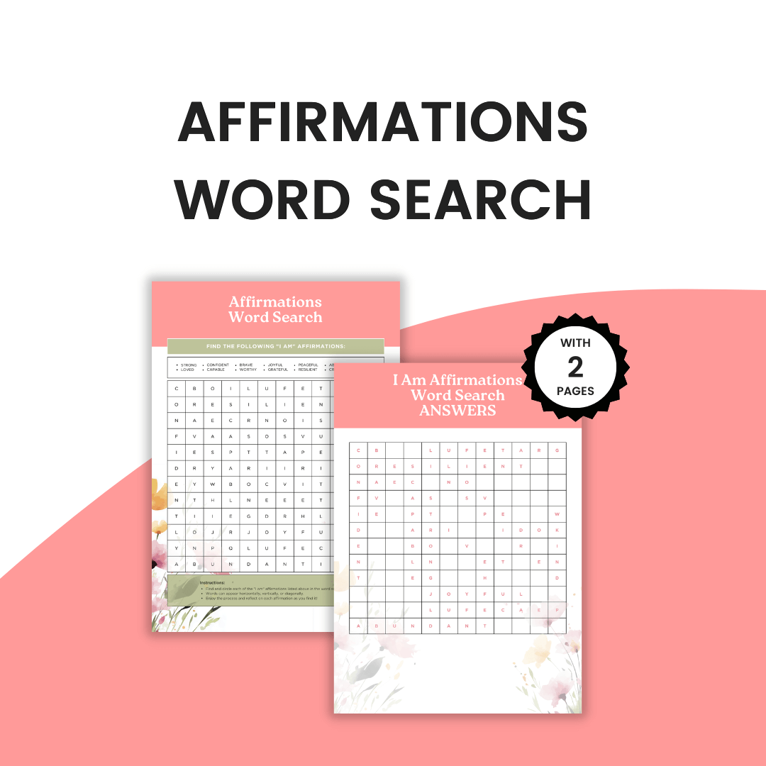 Affirmations Word Search