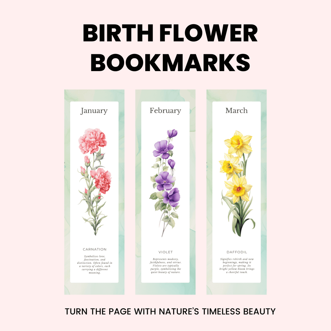 Birth Flower Bookmarks