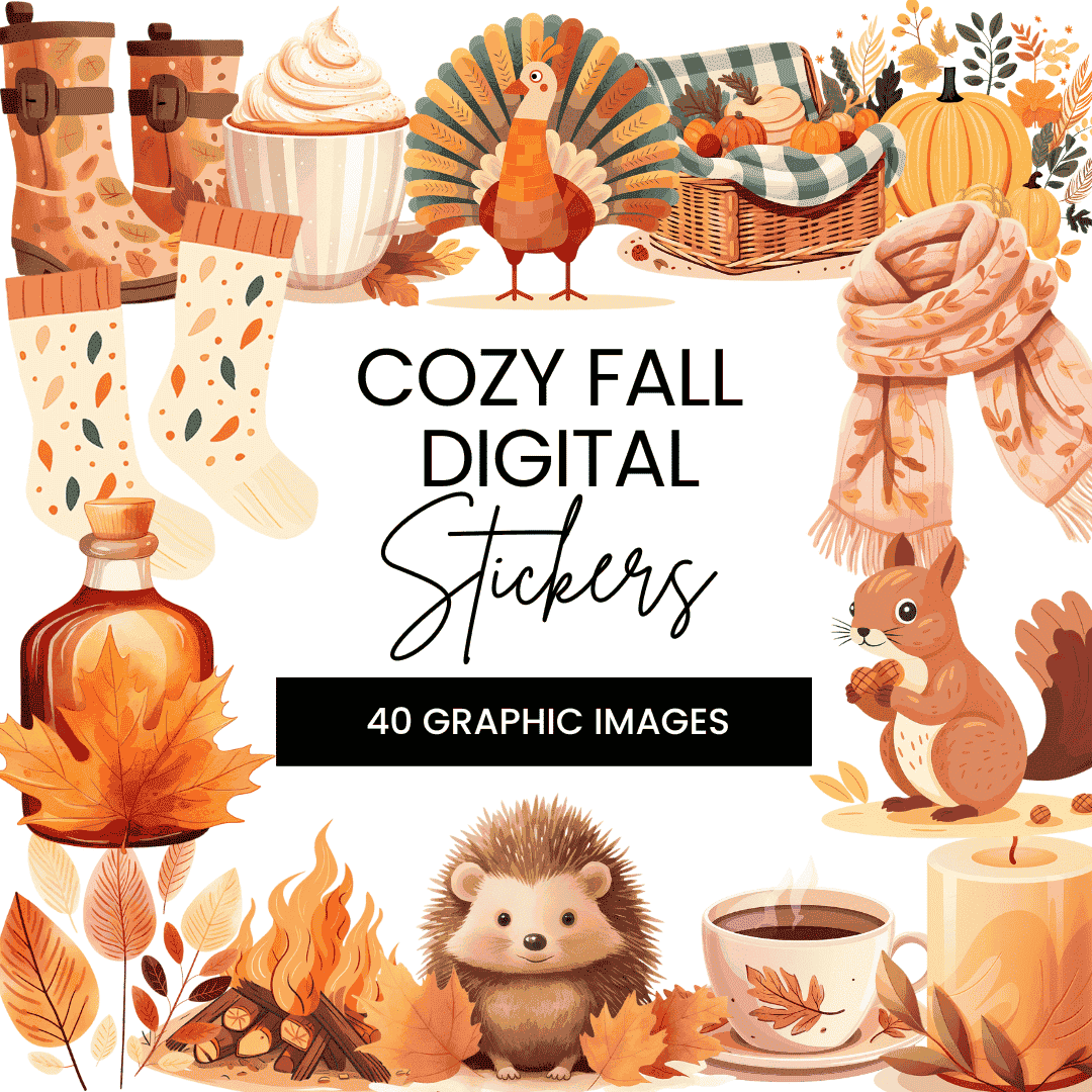 Cozy Fall Digital Stickers