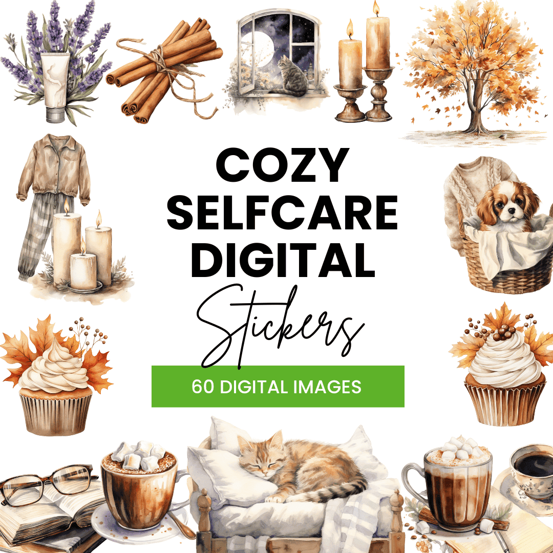 Cozy Selfcare Digital Stickers