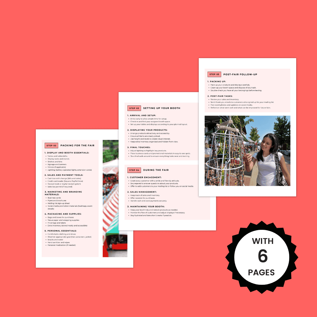 Craft Fair Checklist Images