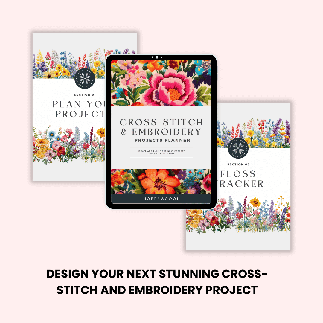 Cross Stitch And Embroidery Projects Planner Sections