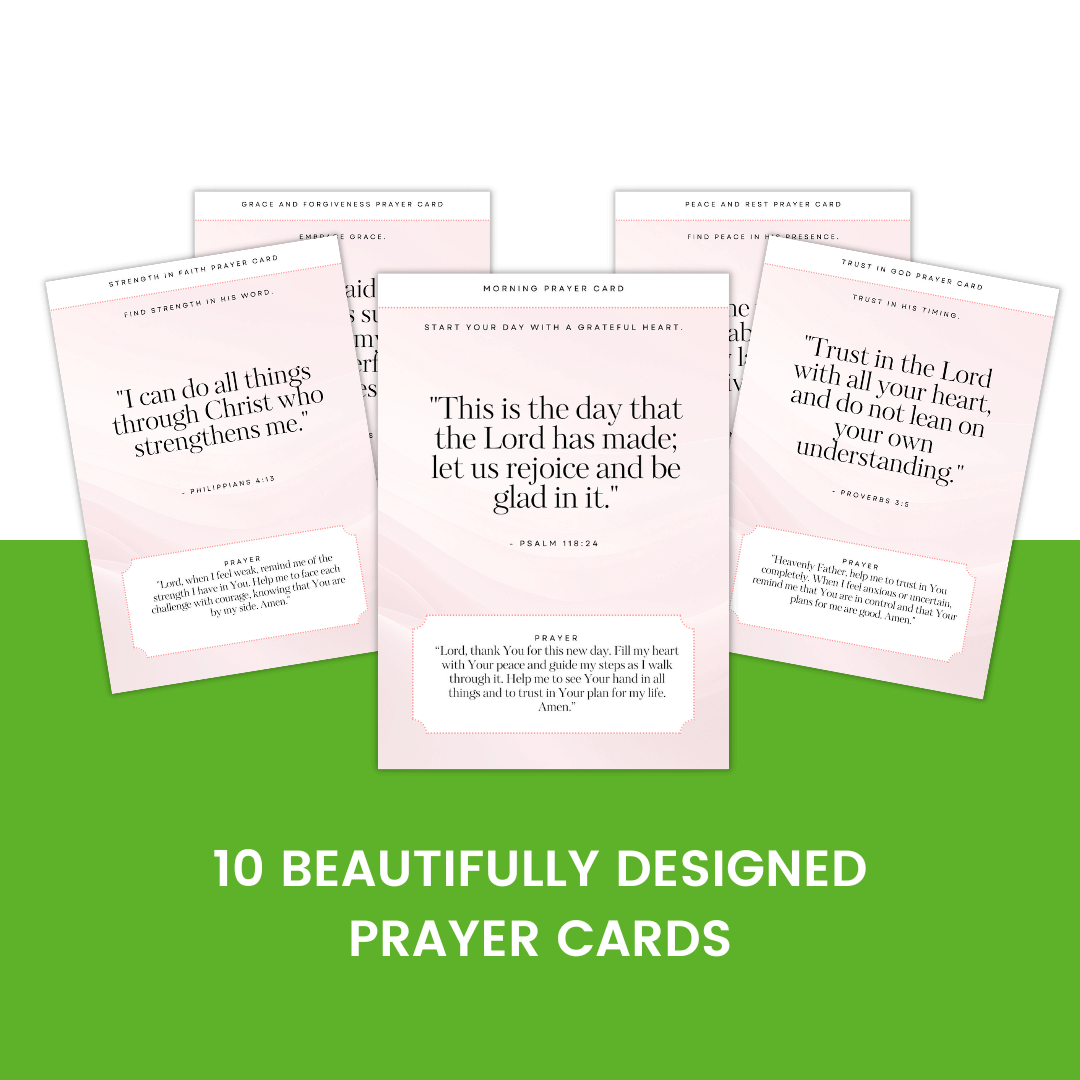 Daily Prayer Cards for Christian Women Prayer Cards