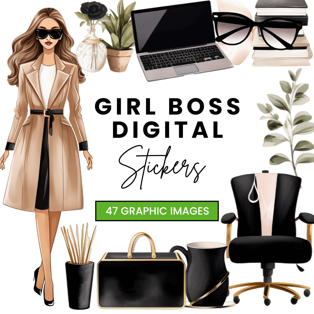 Girl Boss Digital Stickers