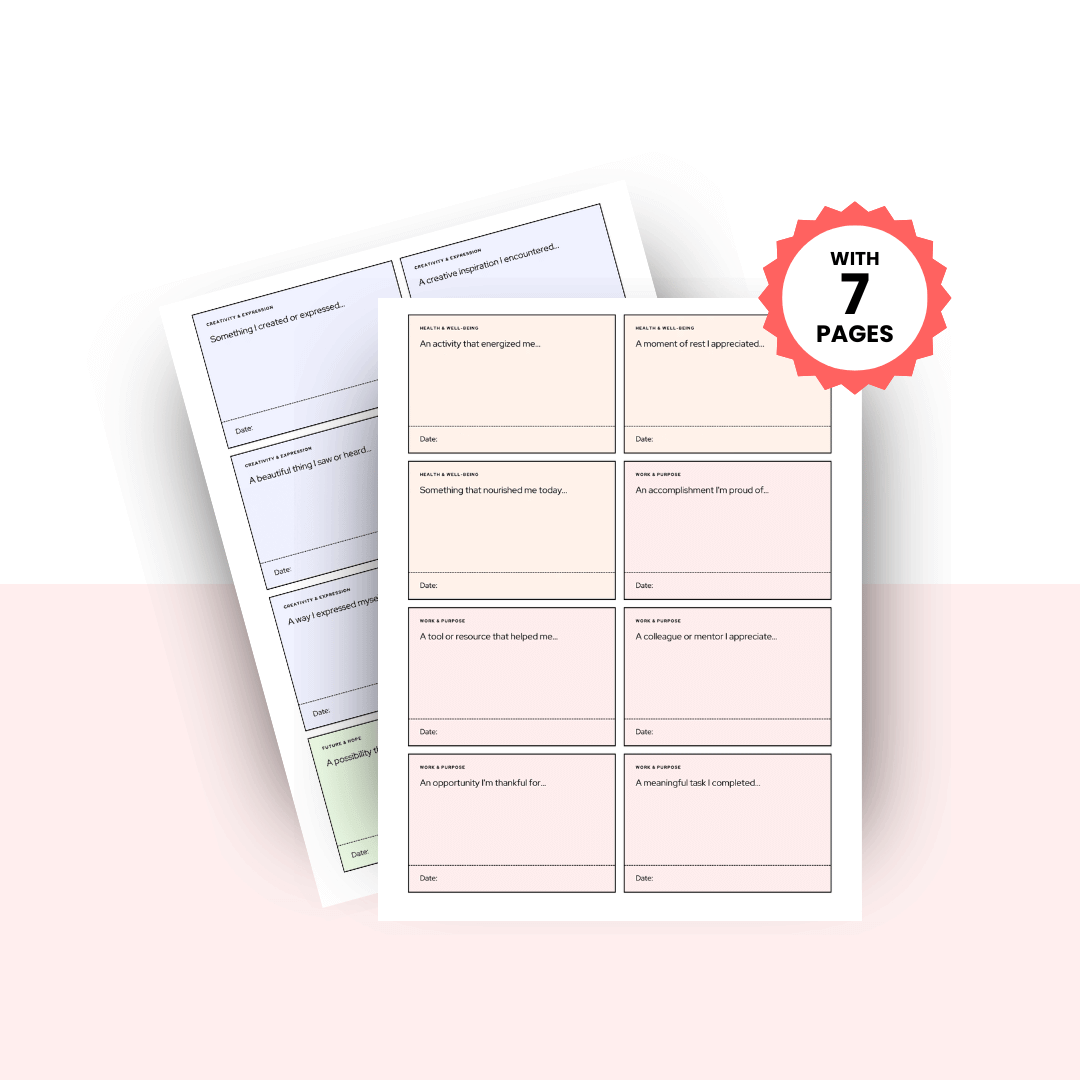 Gratitude Jar Card Printable Images