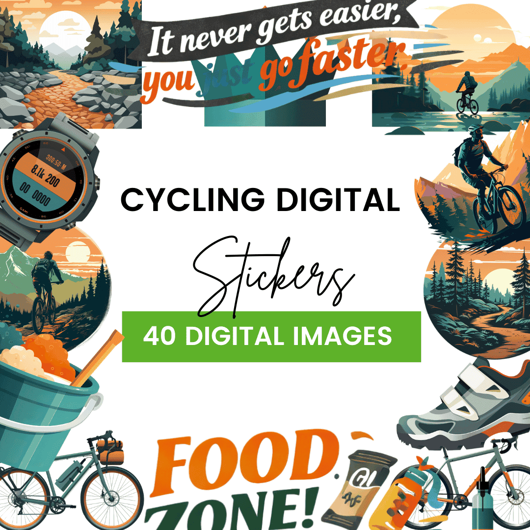 HobbyScool Cycling Digital Stickers Mock up