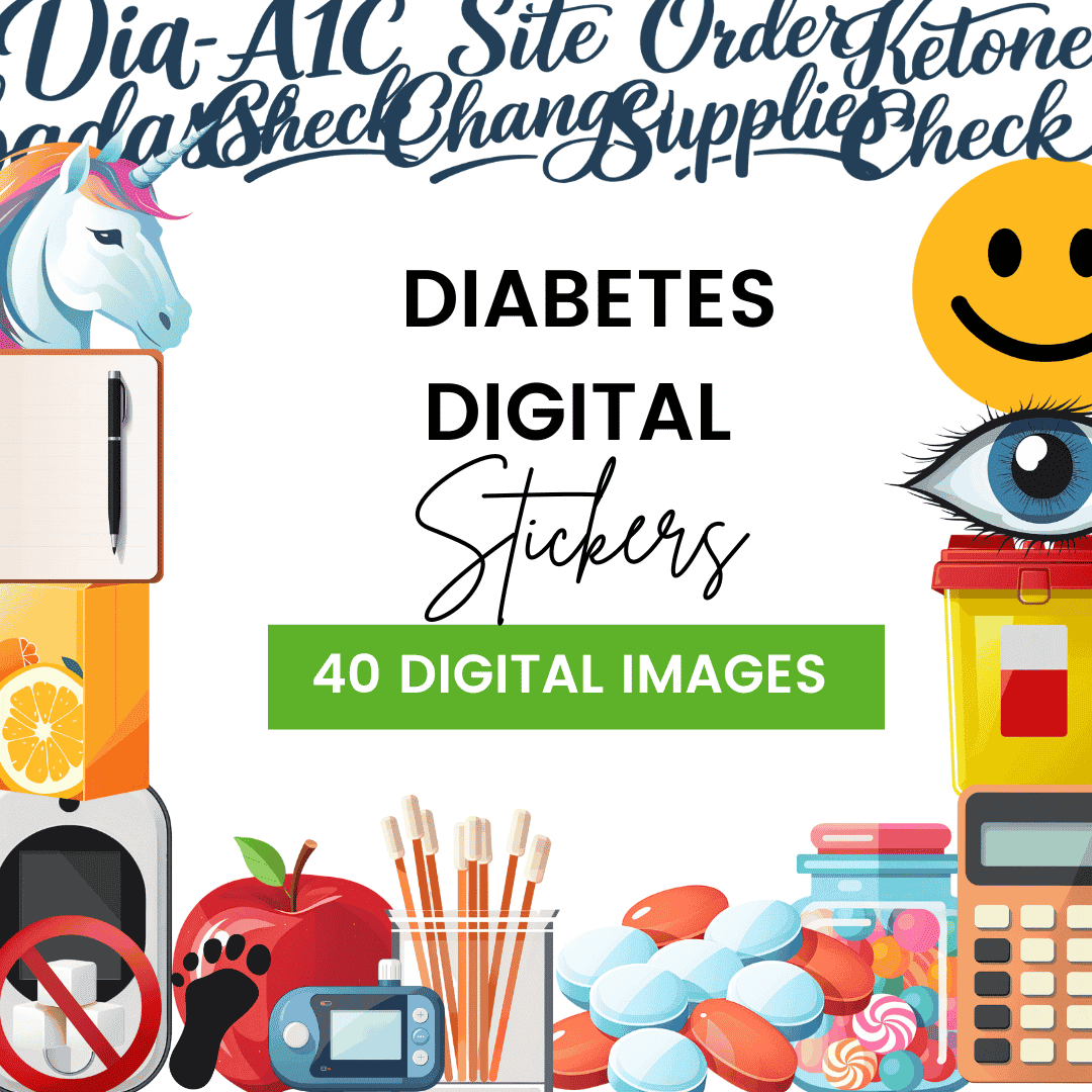 HobbyScool Diabetes Digital Stickers Mockup 2