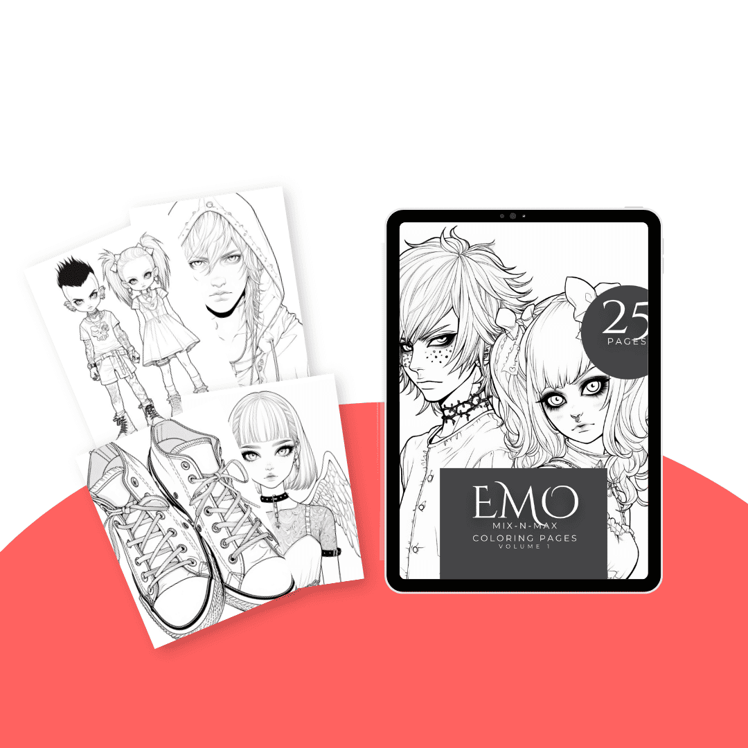 Emo Coloring Book Mock up 1