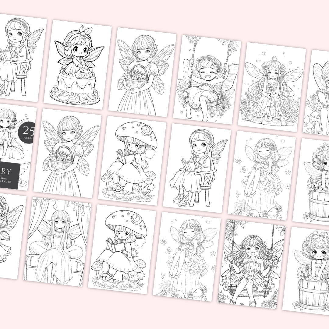 Fairy Coloring Book Mock up 2