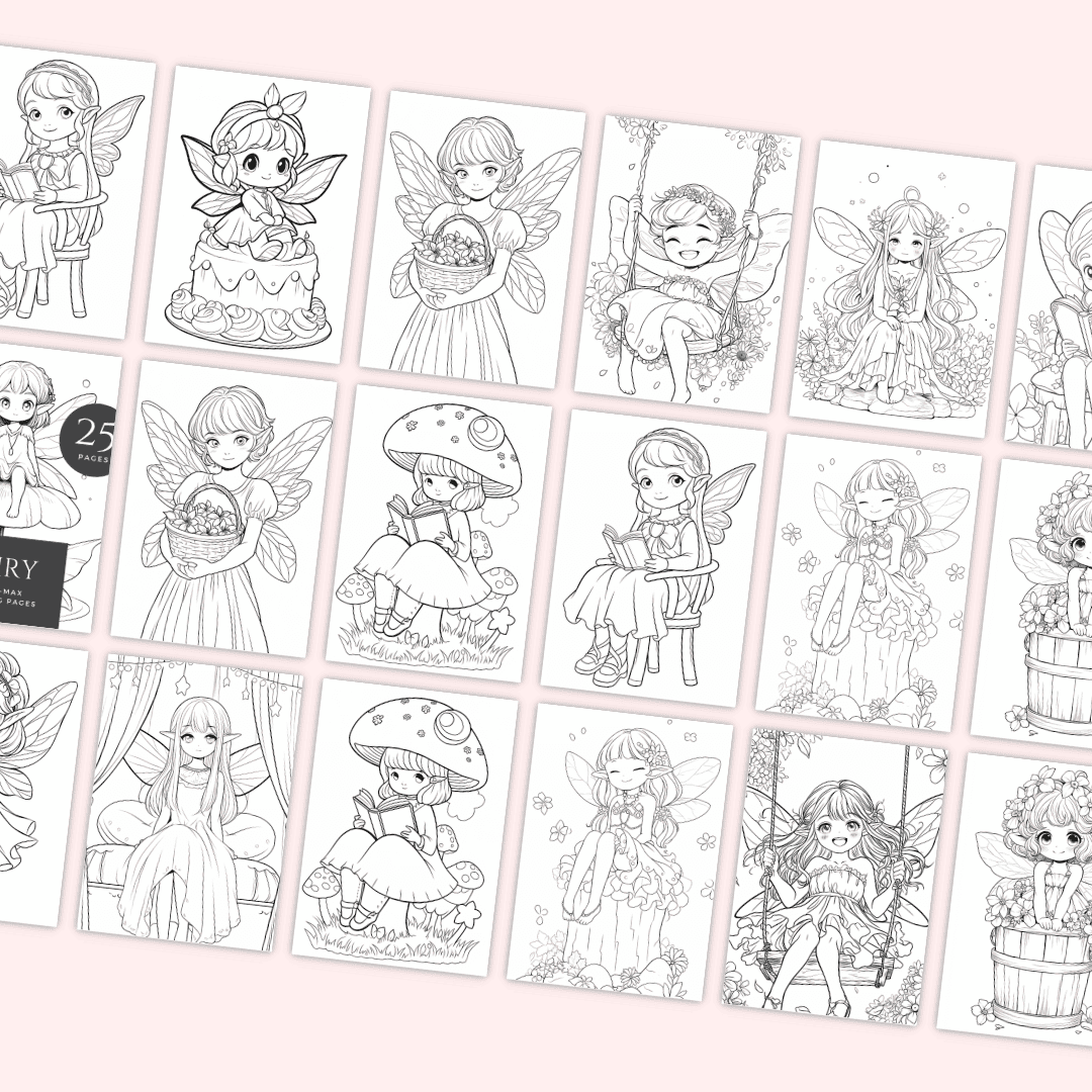 Fairy Coloring Book Mock up 2