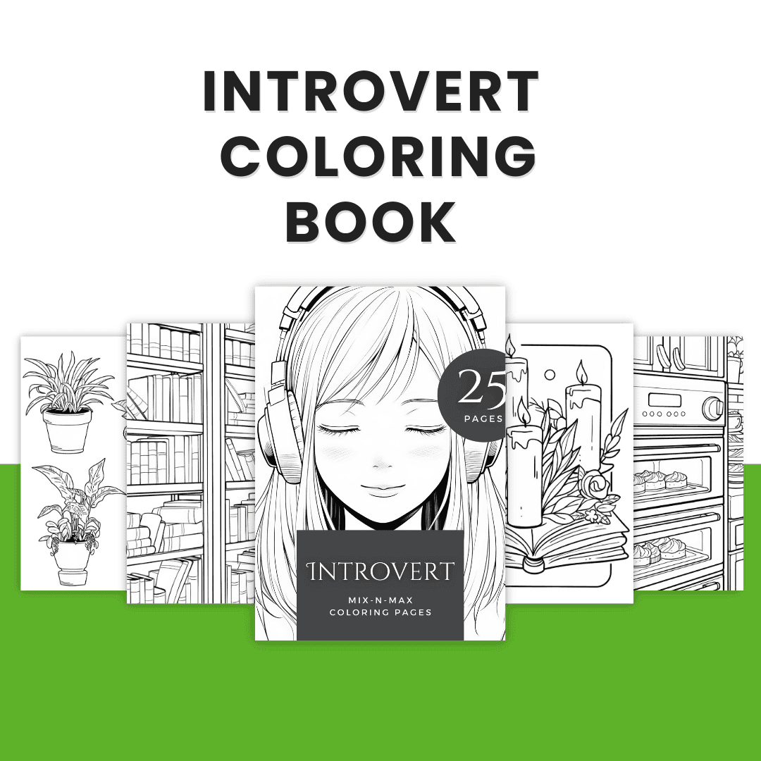 Introvert Coloring Book Template 2