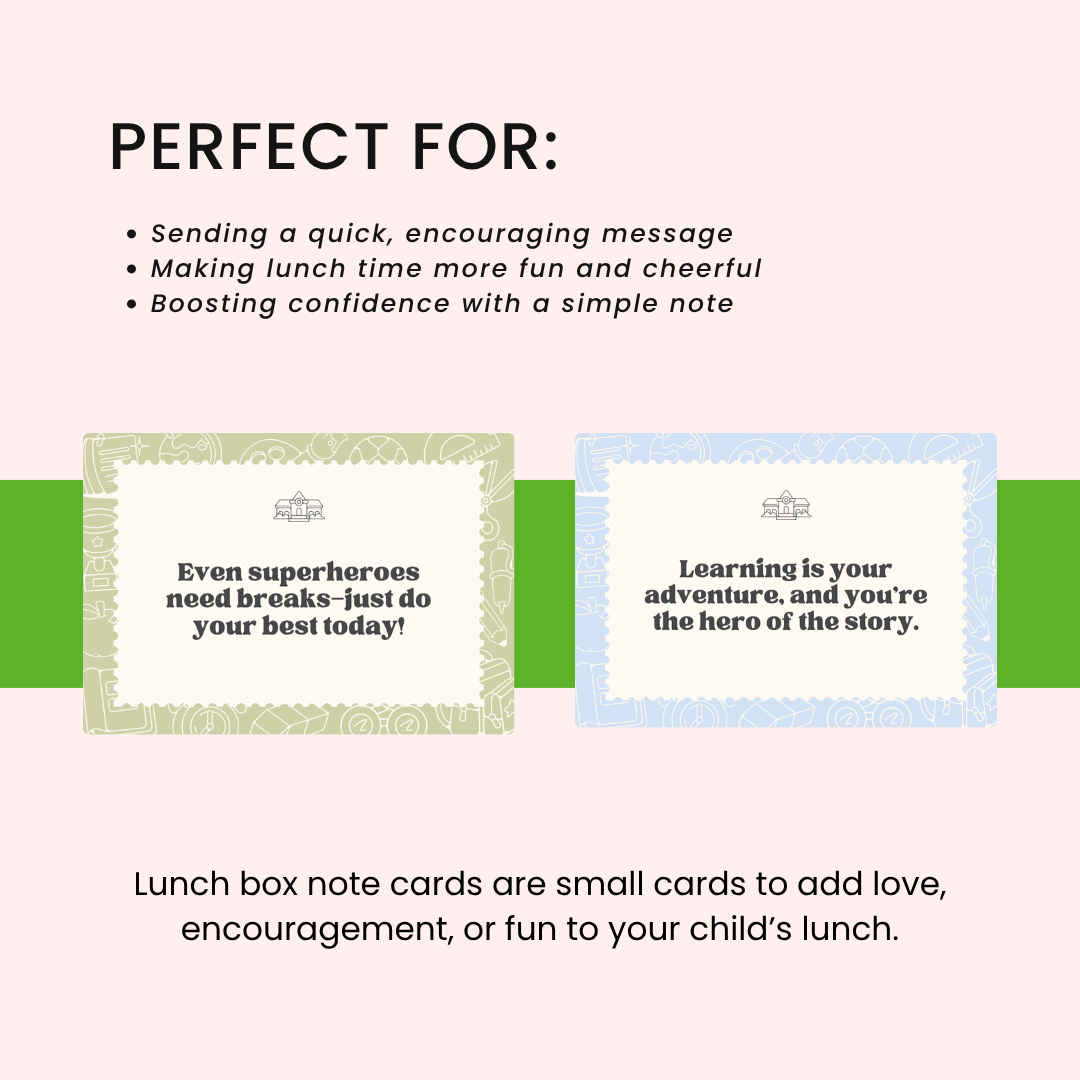 Lunch Box Note Cards Page 2