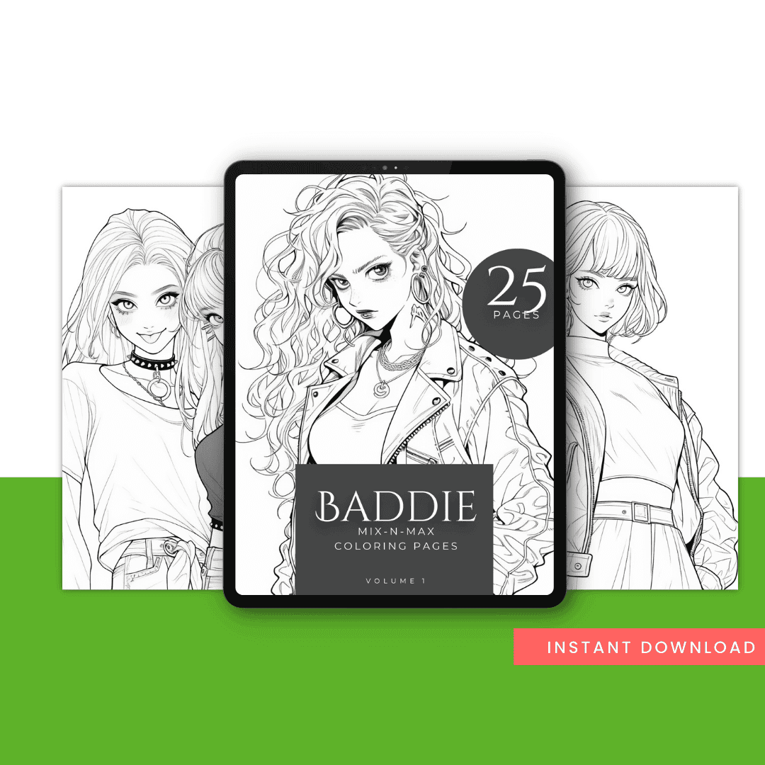 Rebel Girl Coloring Book Mock up 2