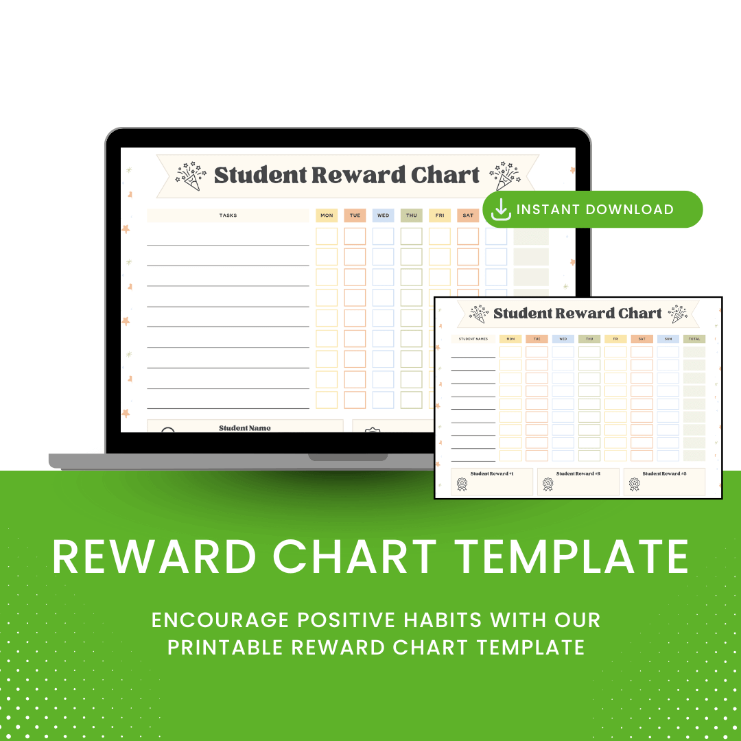 HobbyScool Reward Chart Template Mockup