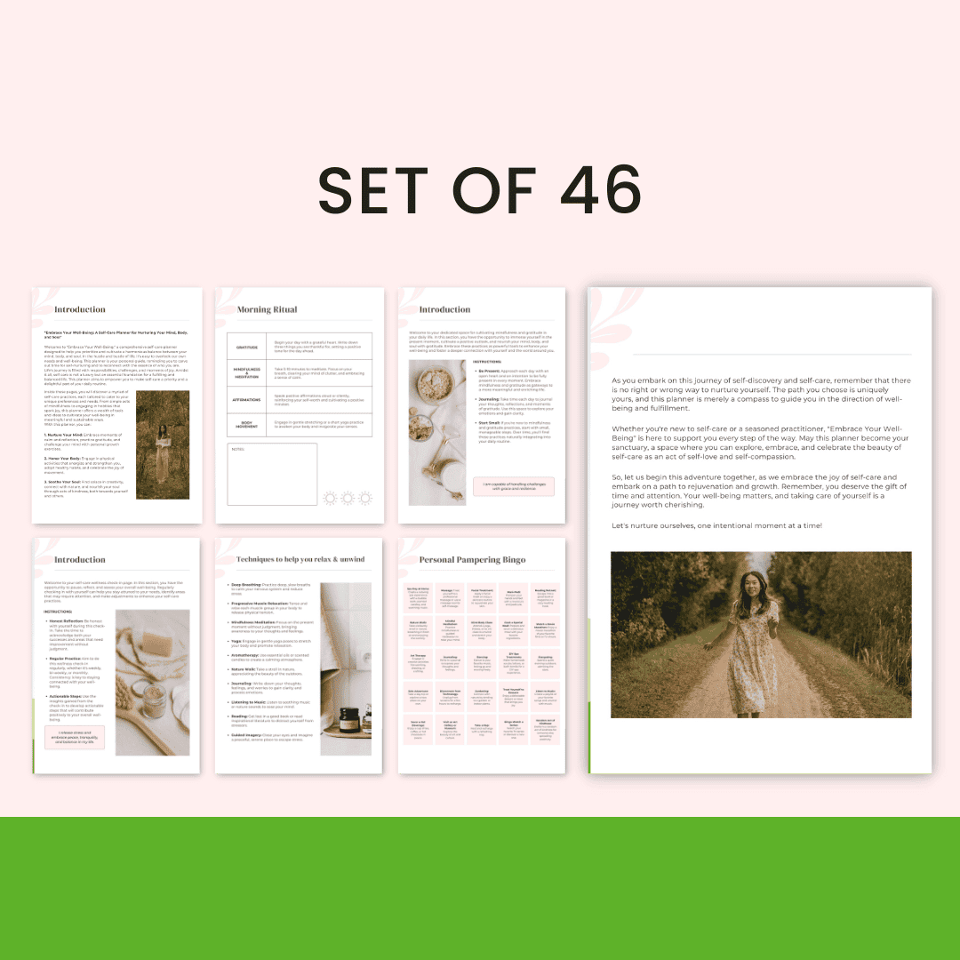 Self Care Planner Template