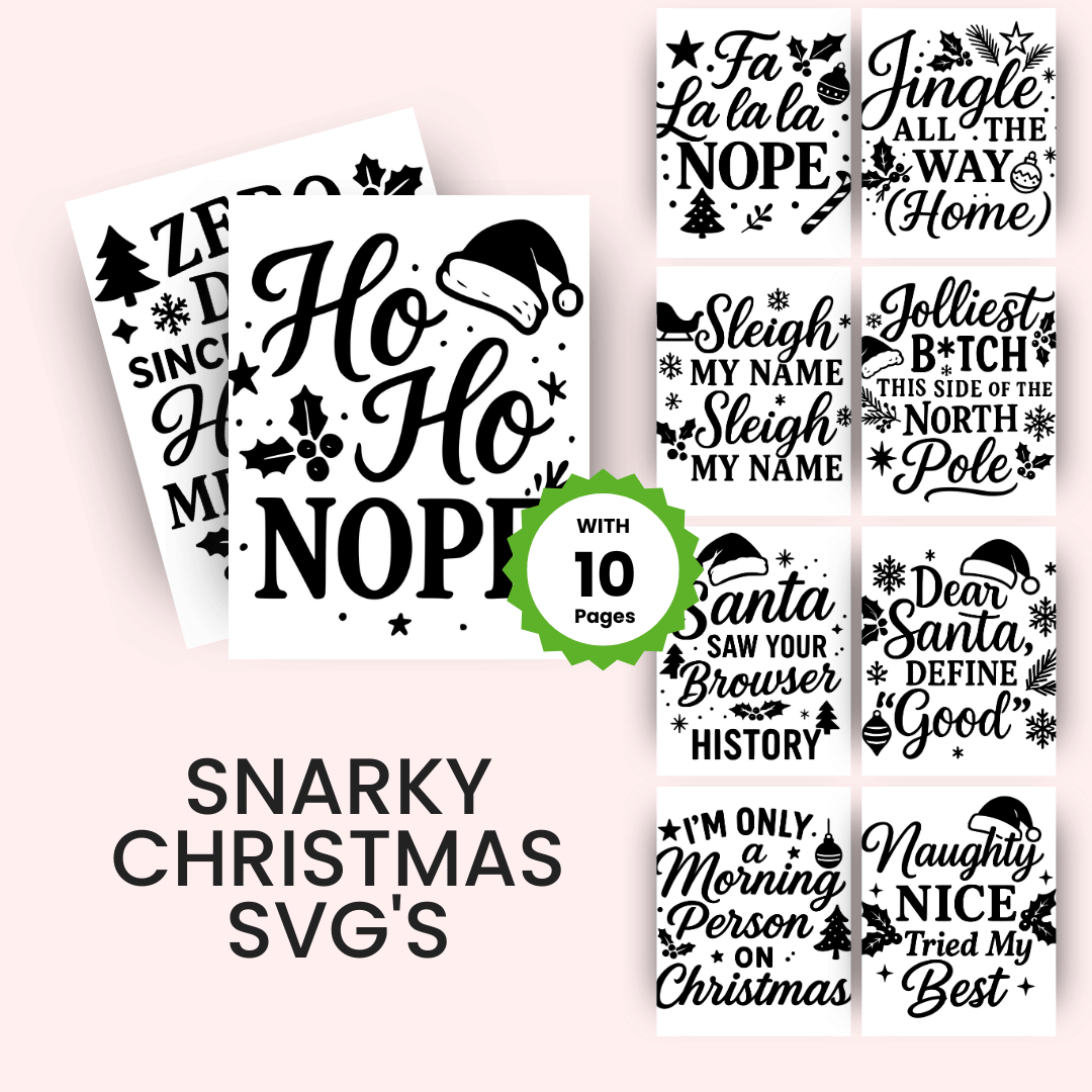 Snarky Christmas SVG's Mockup