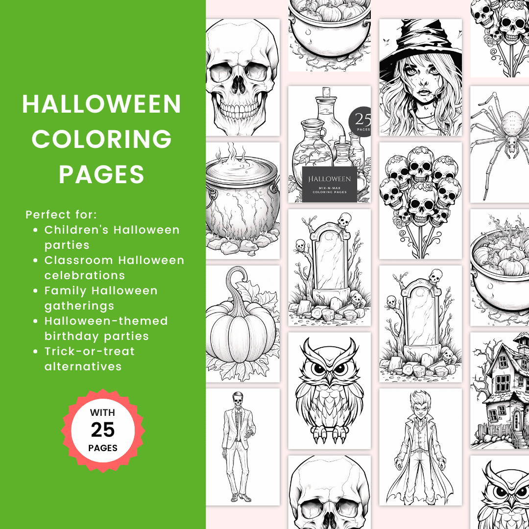 Halloween Coloring Pages for kids or adults