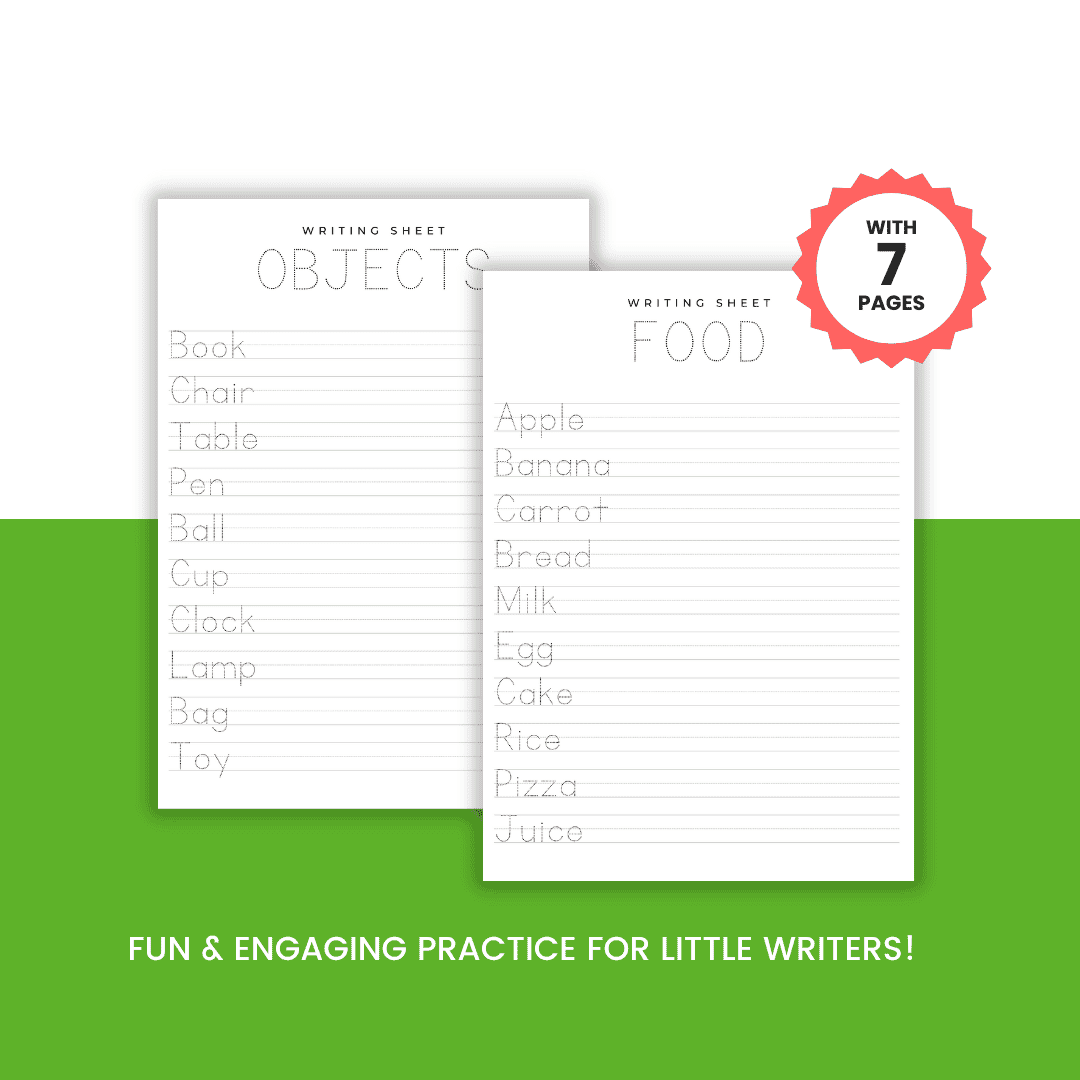 Kids Writing Sheets Templates