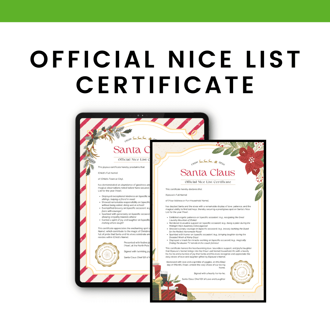 Official Nice List Certificate