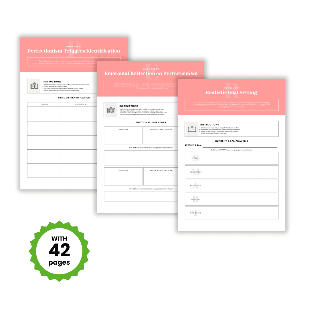 Overcoming Perfectionism Worksheets Images