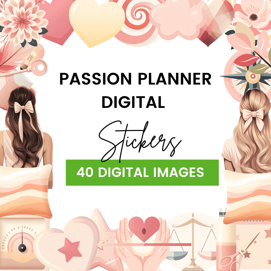 Passion Planner Digital Stickers Mock up