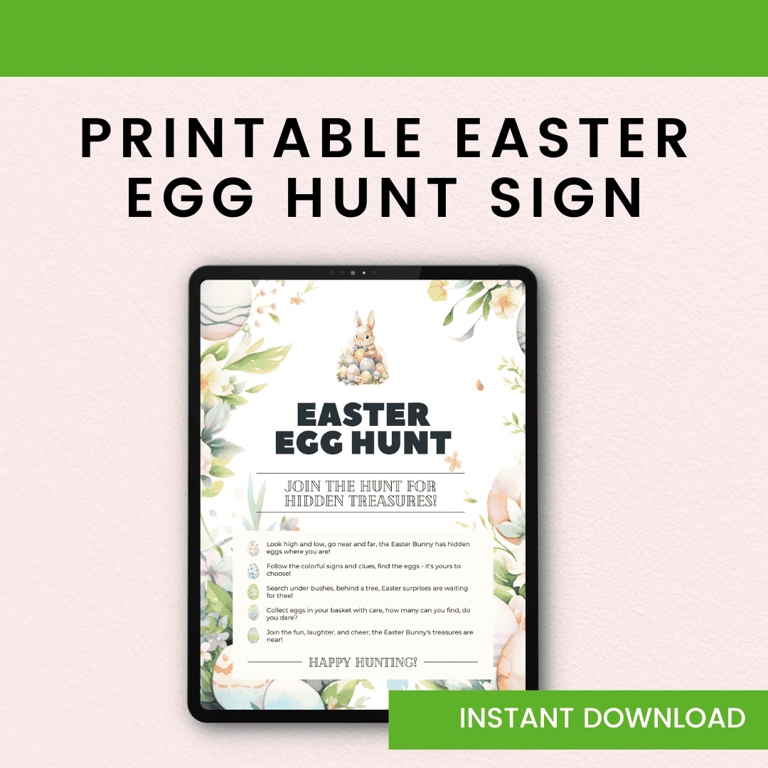 Printable Easter Egg Hunt Sign