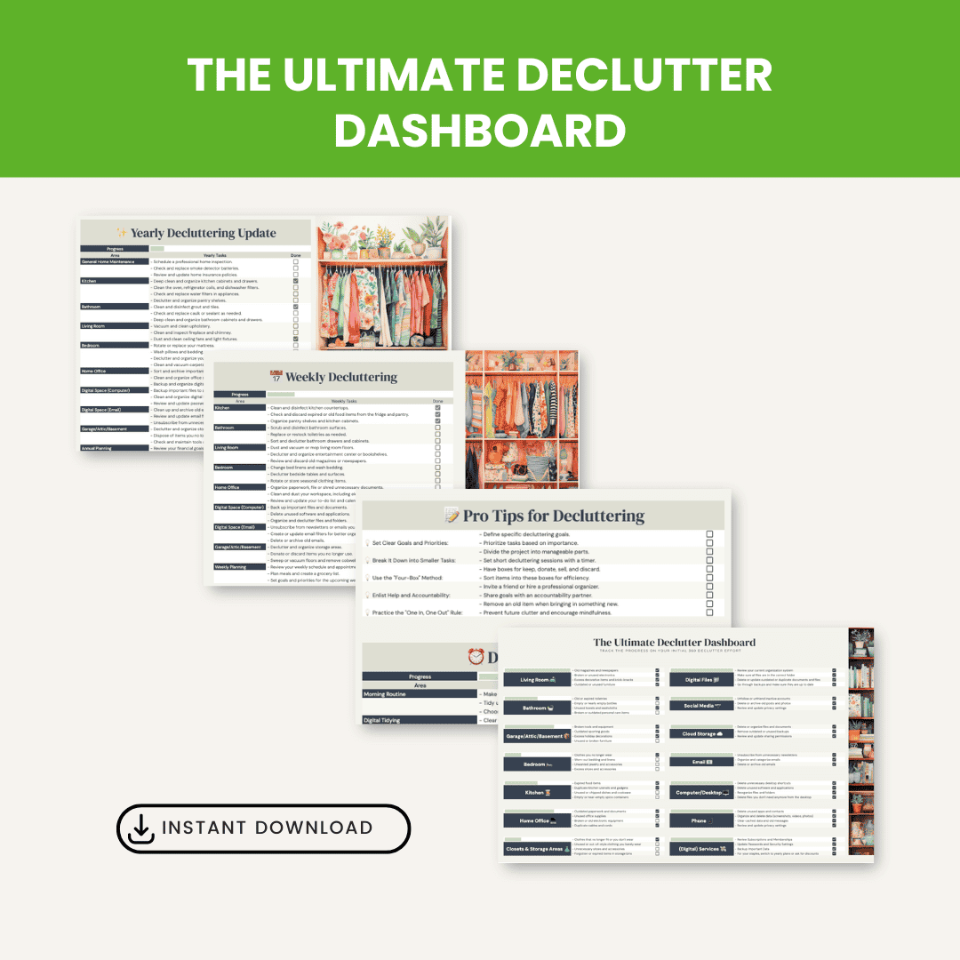 The Ultimate Declutter Dashboard Sheets