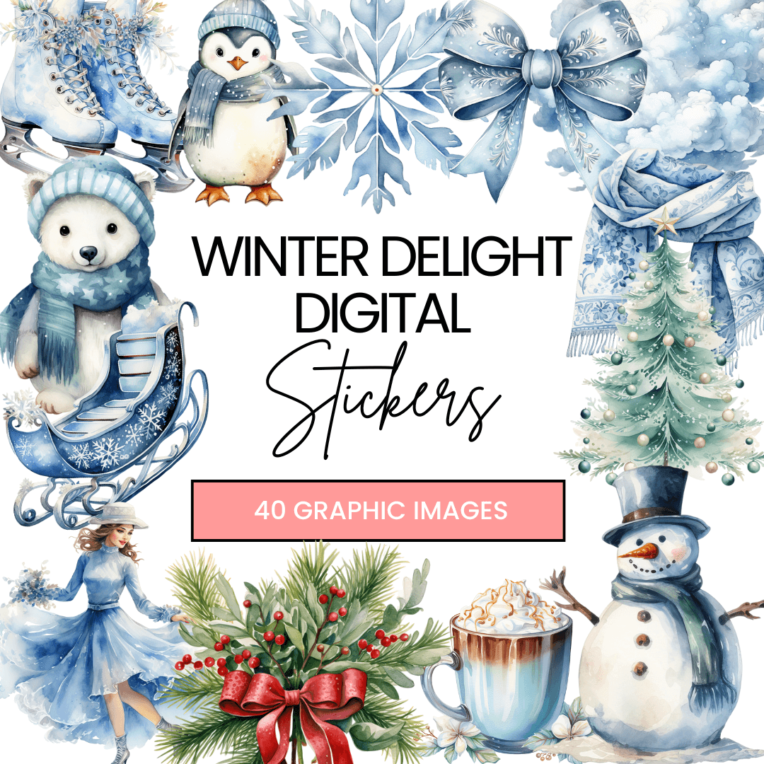 Winter Delight Digital Stickers