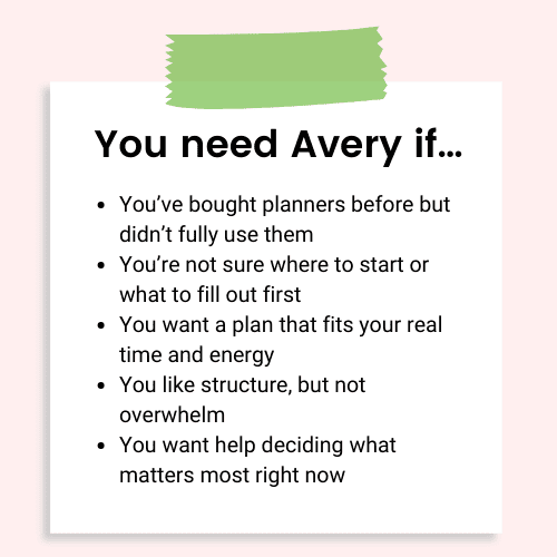 Avery — The HobbyScool Planner & Journal Companion GPT