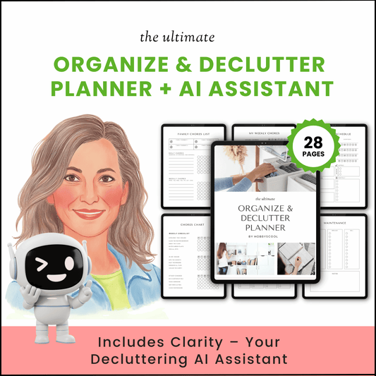 Ultimate Organize & Declutter Planner + AI Assistant Mockup