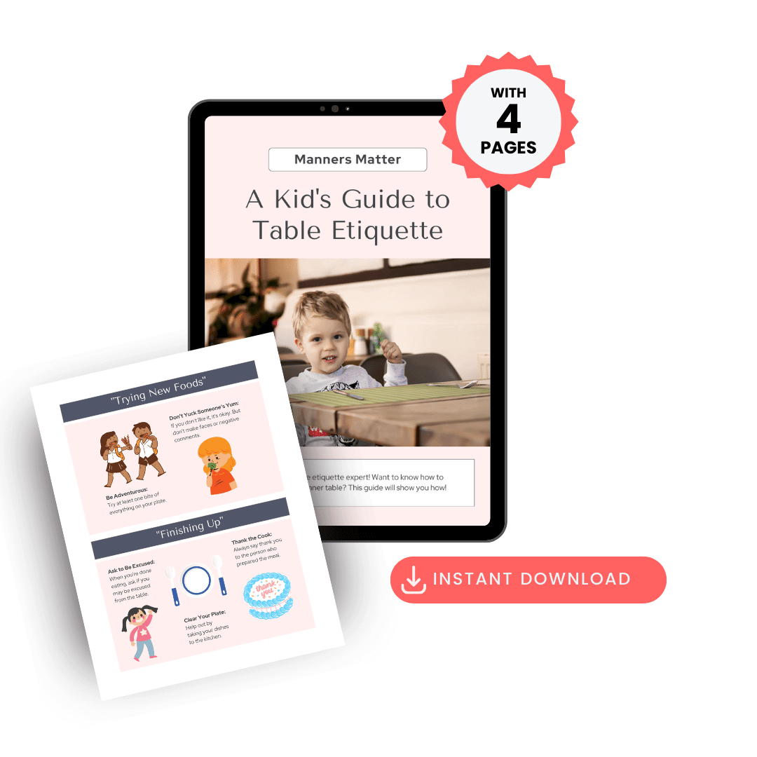 Student Guide To Table A Kid's Guide to Table Etiquette – HobbyScool