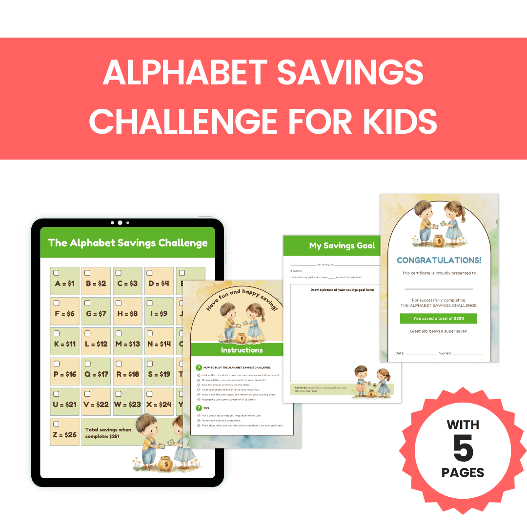 Alphabet Savings Challenge For Kids