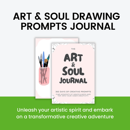 Art & Soul Drawing Prompts Journal HobbyScool