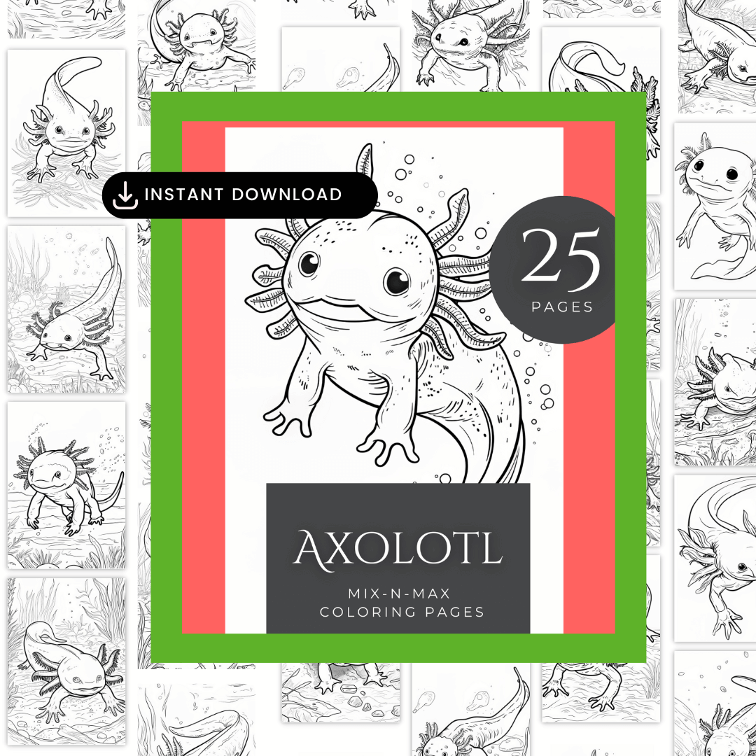 Axolotl Coloring Book