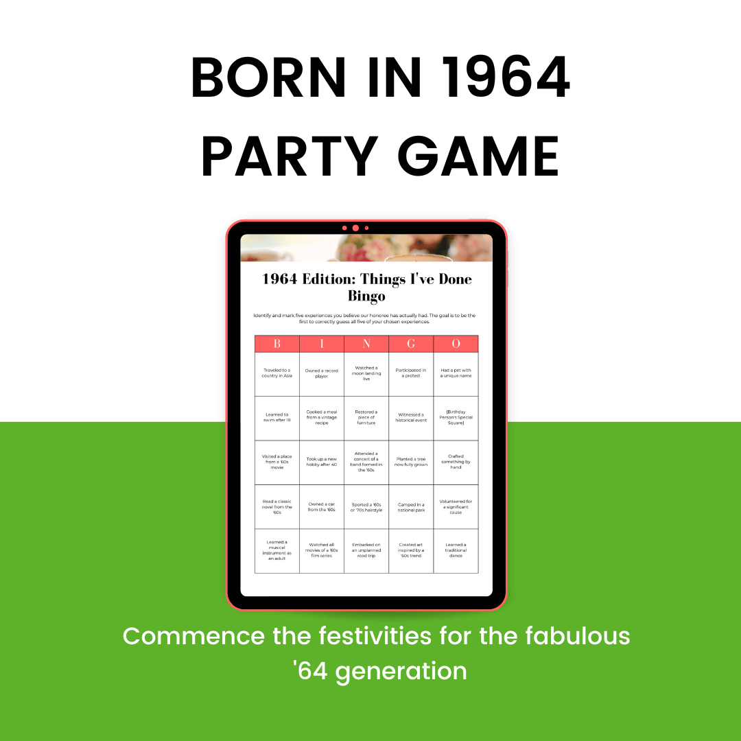 Born In 1964 Party Game