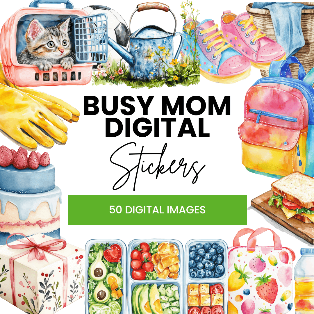 Busy Mom Digital Stickers