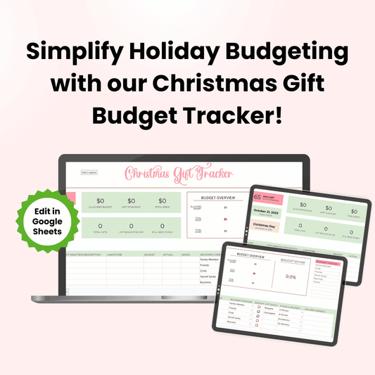 Christmas Gift Budget Tracker HobbyScool
