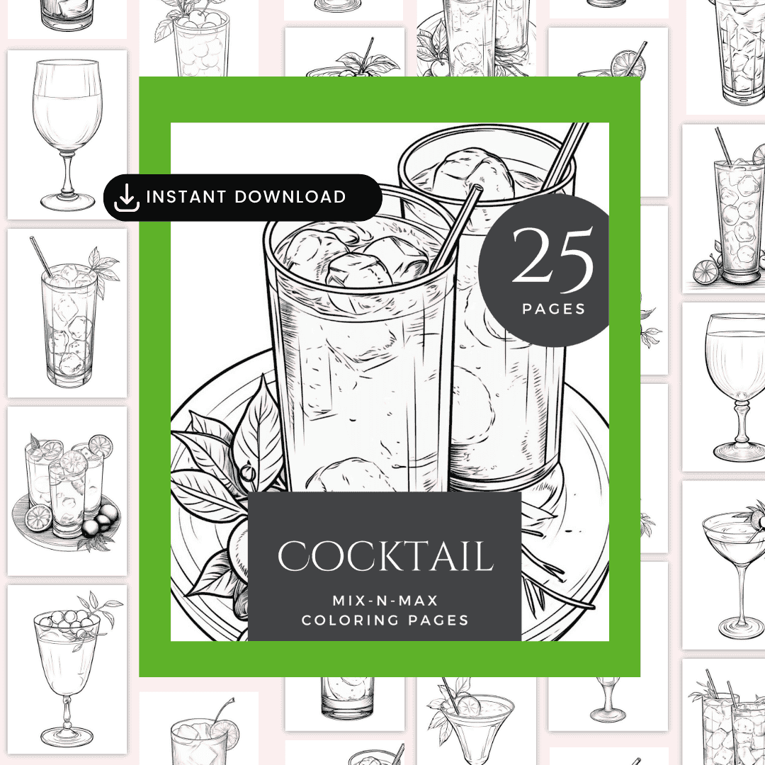 Cocktail Coloring Book