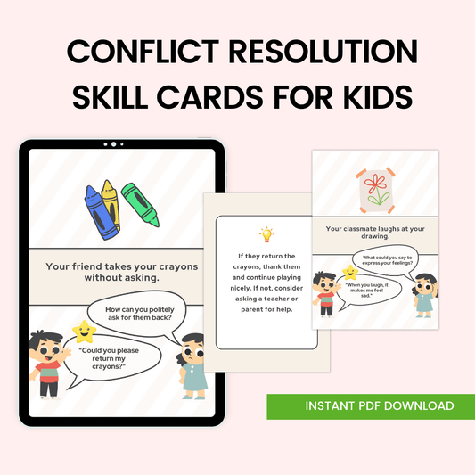 Conflict Resolution Skill Cards for Kids