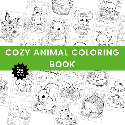 Cozy Animal Coloring Book