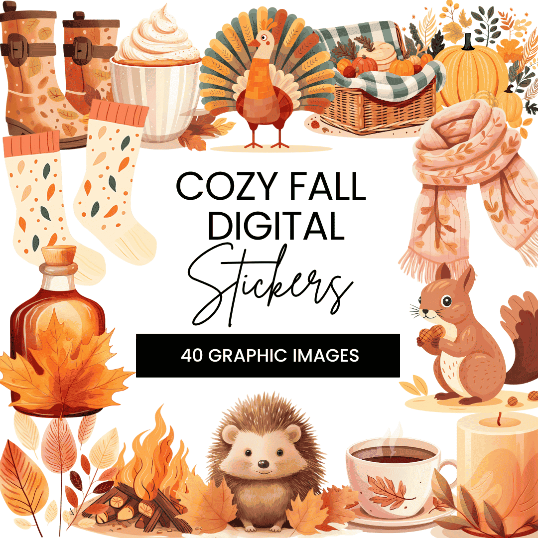 Cozy Fall Digital Stickers
