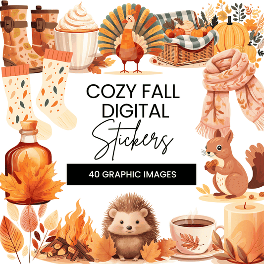 Cozy Fall Digital Stickers