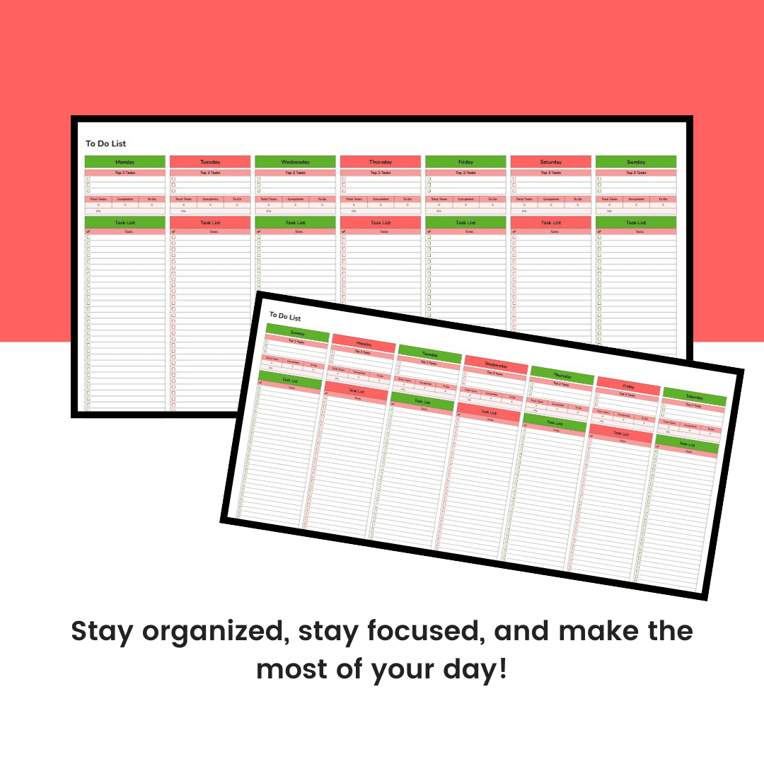 Daily To Do List Tracker Templates