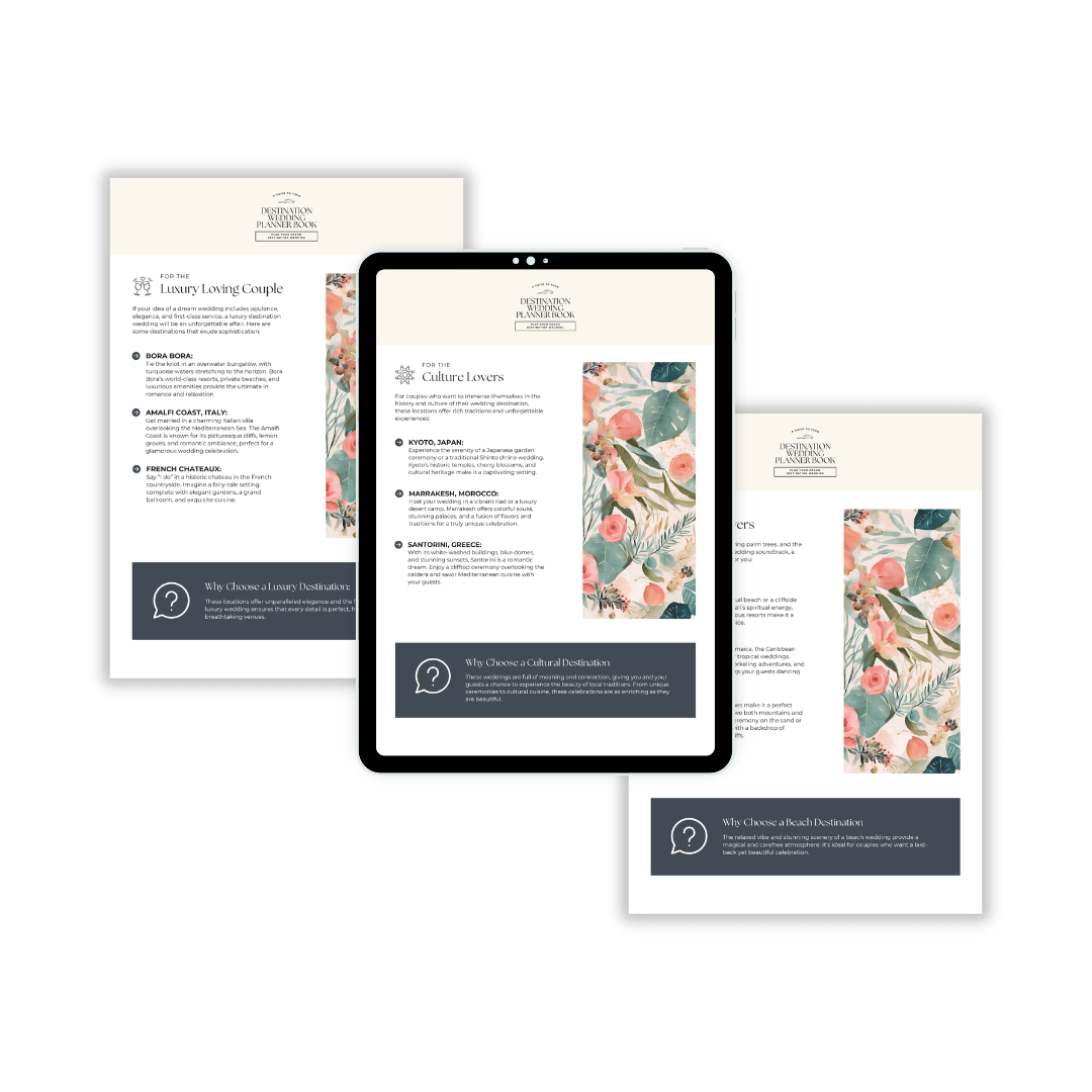 Destination Wedding Planner Book Images