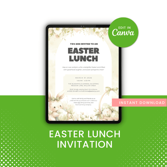 Easter Lunch Invitation Mockup