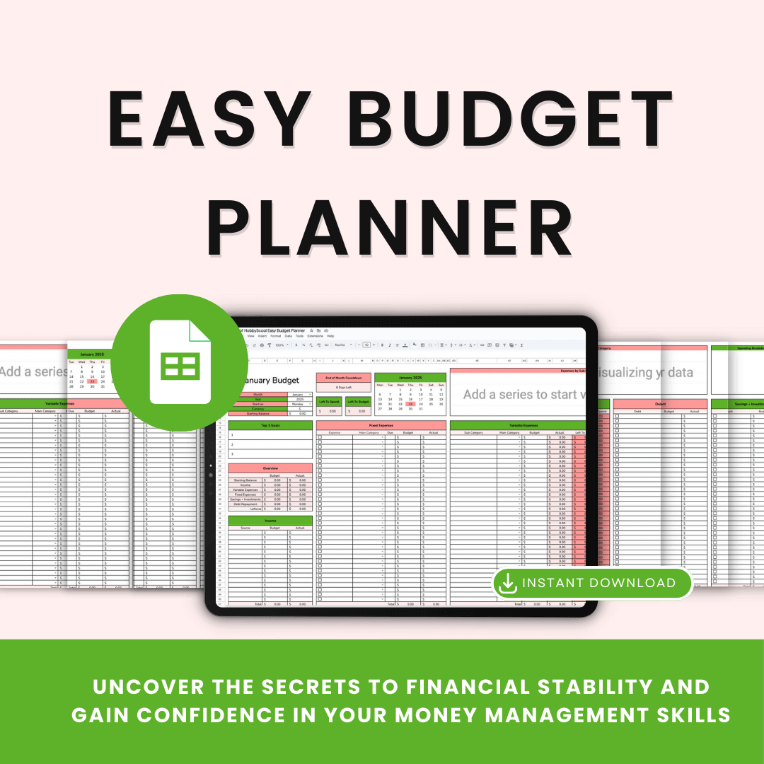 Easy Budget Tool Easy Budget Planner – HobbyScool