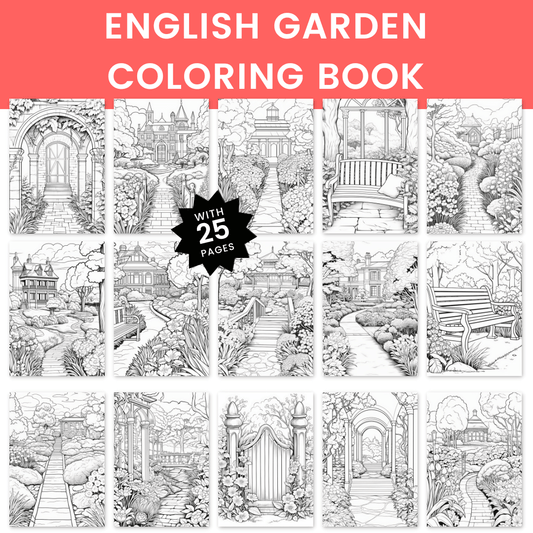English Garden Coloring Book