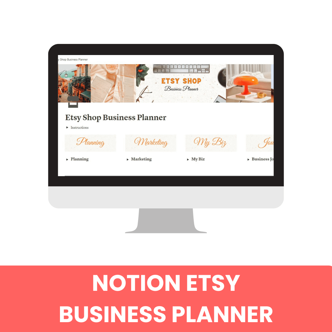Etsy Shop Starter Kit Notion Etsy Business Planner