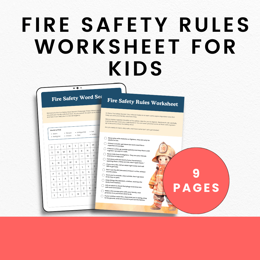 Fire Safety Rules Worksheet For Kids